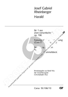 Rheinberger Harald Op.106 No.1 (1877) SATB und Klavier