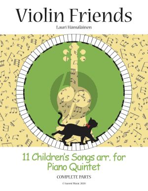 Hamalainen 11 Children's Songs arr. for Piano Quintet (Score and Parts printed in one Book)