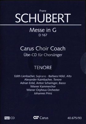 Schubert Messe G-dur D.167 Tenor Chorstimme MP3-CD (Carus Choir Coach)
