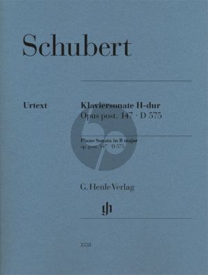 Schubert Piano Sonata B-Major Op.Post 147 D 575 for Piano Solo