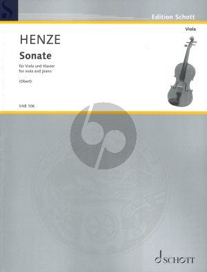 Henze Sonate for Viola and Piano (Edited by Simon Obert)