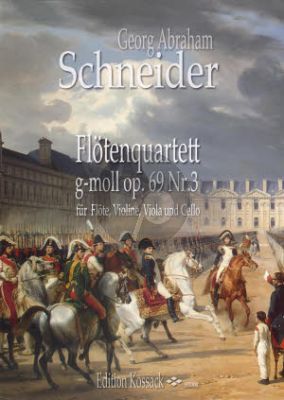 Schneider Quartett g-moll Op. 69 No. 3 Flöte-Violine-Viola und Violoncello (Part./Stimmen)