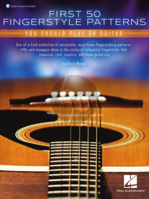 Woods First 50 Fingerstyle Patterns You Should Play on Guitar (Book with Audio online)