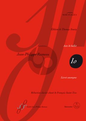 Rameau lo RCT 45 Vocal Score (Acte de Ballet) (edited by Thomas Soury)