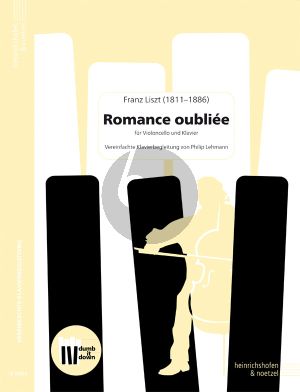 Liszt Romance oubliée for Cello and Piano (Simplified Piano Accompaniment!) (Score and Part)