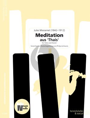 Massenet Meditation aus 'Thais' for Viola and Piano (Simplified Piano Accompaniment by Philip Lehmann) (Score and Part)