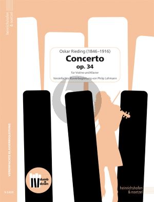 Rieding Concerto Op.34 for Violin and Piano (Simplified Piano Accompaniment by Philip Lehmann) (Score and Part)