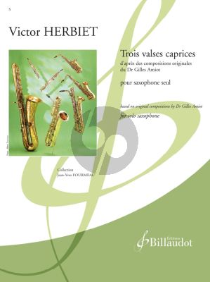 Herbiet Trois valses caprices for Solo saxophone