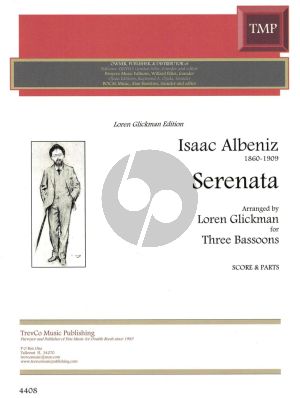 Albeniz Serenata fur 3 Fagotte Partitur & Stimmen (Arrangiert von Loren Glickman)