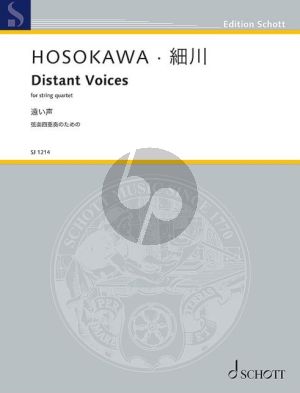 Hosokawa Distant Voices for String Quartet (Score and Parts)