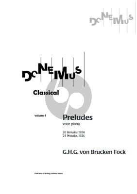 Brucken Fock Preludes  Vol.1 - 20 Preludes 1924 and 24 Preludes 1925 for Piano Solo