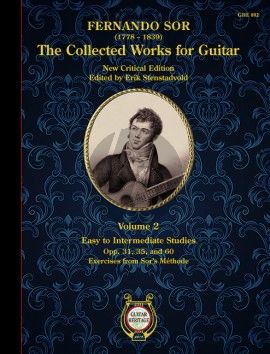 Sor The Collected Guitar Works Vol. 2 (Easy to Intermediate Studies) (edited by Erik Stenstadvold)