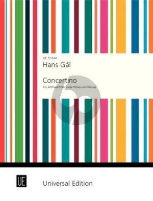 Gal Concertino Op.82 fur Altblockflote oder Flote und Klavier