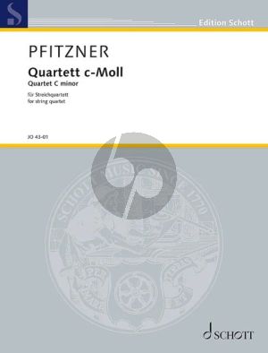 Pfitzner Quartet C-minor for String Quartet (Score/Parts)