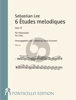 Lee 6 Études mélodiques op.76 für Violoncello (Ceciel Strouken)