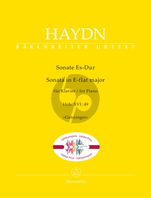 Haydn Sonata E-flat major Hob. XVI:49 "Genzinger" for Piano solo (edited by Bernhard Moosbauer and Holger M. Stüwe)
