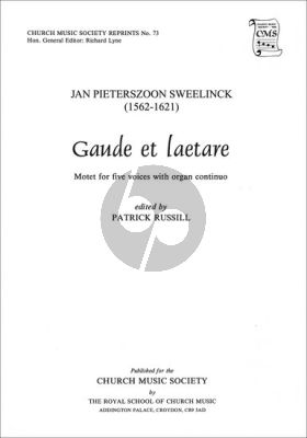 Sweelinck Gaude et laetare SSATB and Organ (edited by Patrick Russill)