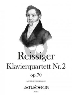 Reissiger Grand Quatuor No. 2 in c-moll Op. 70 Klavier-Violine-Viola und Violoncello (Part./Stimmen) (Yvonne Morgan)