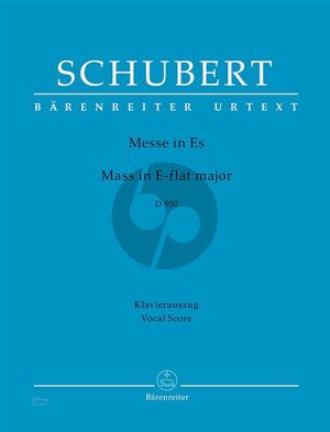 Schubert Mass E-flat major D 950 Soli-Choir and Orchestra Vocal Score (lat.) (edited by Rudolf Faber)