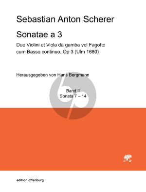 Scherer Sonatae a 3 Op. 3 Band 2 No. 7 - 14 2 Violinen, Viola da Gamba (Fagott) & Bc (Part./Stimmen) (Hans Bergmann)