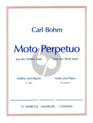 Bohm Moto Perpetuo from Suite 3 no.6 for Violin (1st Position) and Piano
