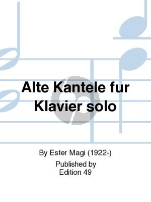 Magi Alte Kantele - Vanakannel für Klavier solo