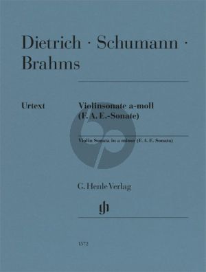 Violin Sonata a minor (F. A. E. Sonata) Violin and Piano (Dietrich- Schumann- Brahms) (edited by Michael Struck)