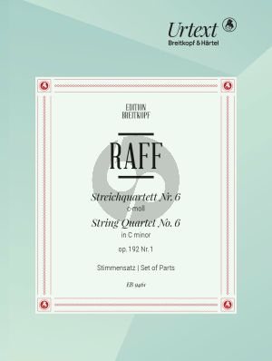 Raff String Quartet No. 6 in C-minor Op. 192/1 Parts (Suite in älterer Form) (dited by Severin Kolb and Stefan König)