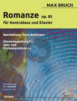 Bruch Romanze Op. 85 für Kontrabass und Klavier (transcr. Heinz Bethmann)