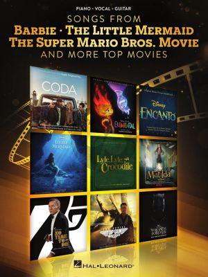 Songs from Barbie, The Little Mermaid, The Super Mario Bros. Movie, and More Top Movies Piano-Vocal-Guitar