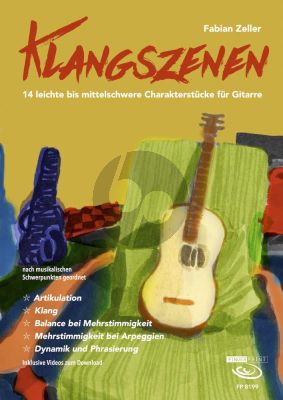 Zeller Klangszenen Gitarre (14 leichte bis mittelschwere Charakterstücke) (Buch mit Online-Video's)