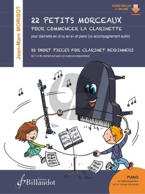 Morisot 22 Petits Morceaux pour commencer la clarinette (Book with Audio online)