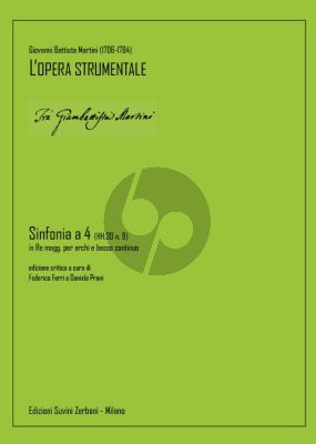Martini Sinfonia a 4 D-major HH 30 No. 9 Strings and Bc (Score) (Federico Ferri and Daniele Prani)