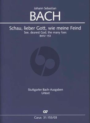 Bach Kantate BWV 153 Schau, lieber Gott, wie meine Feind Klavierauszug (deutsch/engl.) (Karin Wollschläger)