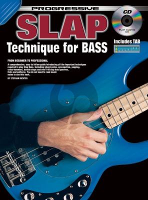 Richter Progressive Slap Technique For Bass Guitar with TAB included Book with Cd