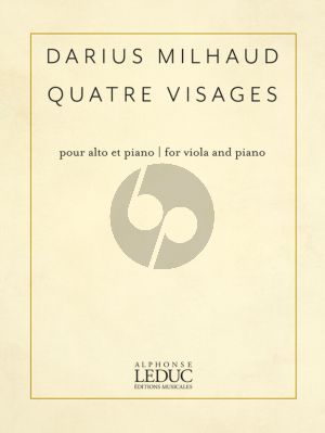 Milhaud 4 Visages for Viola and Piano