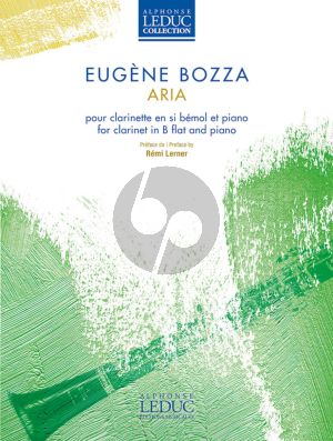 Bozza Aria pour Clarinette et Piano (Remi Lerner)