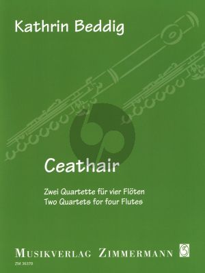 Beddig Ceathair 2 Quartette fur 4 Floten Partitur und Stimmen