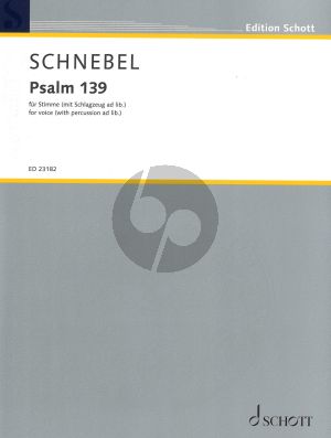 Schnabel Psalm 139 for Voice with Percussion ad lib. Score