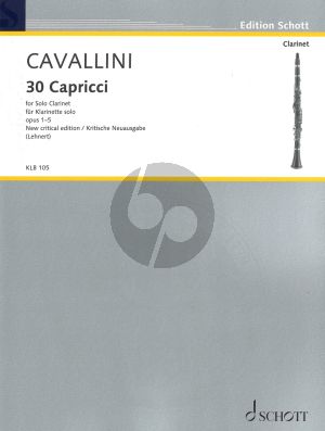 Cavallini 30 Capricci Op.1-5 for Clarinet