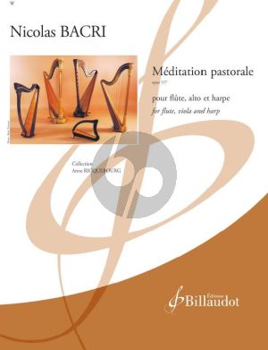 Bacri Meditation Pastorale Op. 157 Flute-Viola and Harp (Score/Parts)