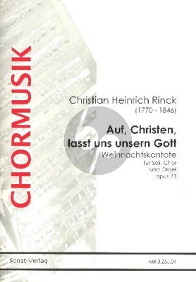 Rinck Auf Christen lasst uns unsern Gott Op.73 für Soli, Chor und Orgel (Partitur) (Eberhard Hofmann und Stefan Rauh)