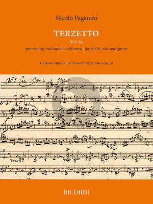 Paganini Terzetto M.S. 69 for Violin, Cello and Guitar (Score/Parts) (Italo Vescovo)