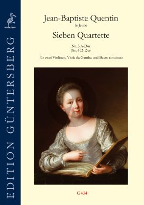 Quentin 7 Quartets Vol. 2 No. 3 - 4 Flute/Violin, Violin, Viola da Gamba and Basso Continuo (Score/Parts) (Günter and Leonore von Zadow)