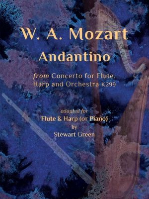Mozart Andantino from Concerto for Flute & Harp KV 299 arranged for Flute and Harp [or Piano] (Adapted by Stewart Green) (Grades 7–8)