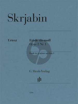 Scriabin Etude c sharp minor Op.2 No.1 for Piano Solo (Editor: Valentina Rubcova / Fingering: Boris Giltburg)
