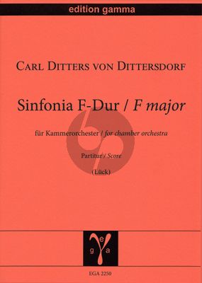 Dittersdorf Sinfonia F-Dur für Kammerorchester (Partitur) (Rudolf Lück)