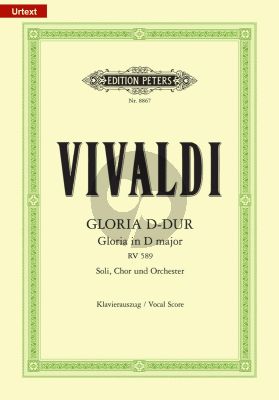 Vivaldi Gloria D-dur RV 589 (Soli[SSA]-SATB[Choir]- Orch.) (Vocal Score) (Peters)