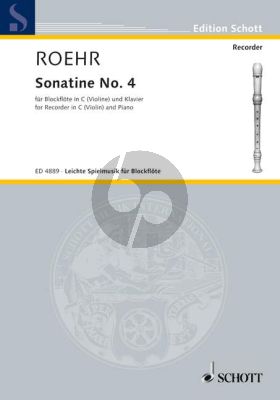 Sonatine No.4 B-flat major Descant Recorder -Piano