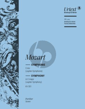 Mozarty Symphony No.41 C Major KV 551 Jupiter Symphony Fullscore Breitkopf Urtext Edition Cliff Eisen